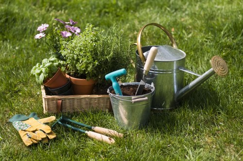 Professional hedge maintenance improving a front garden in Wood Green