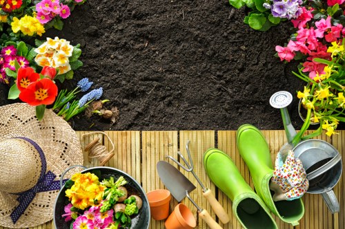 Waste bags and garden cuttings prepared for lawful disposal